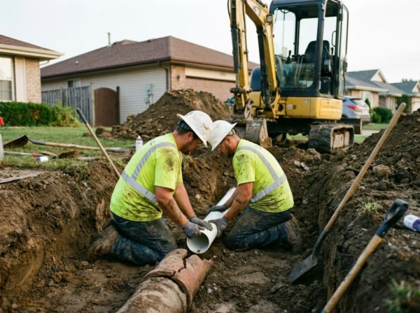 Emergency Sewer Service Excavation in Trucksville PA 600