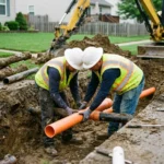 underground sewer line in Shavertown