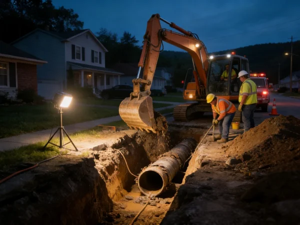 Emergency sewer repair service near Harveys Lake Pennsylvania