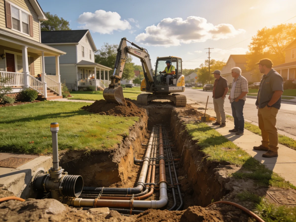 Broken sewer pipe replacement Wilkes-Barre